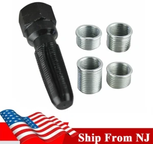 14mm Spark Plug Cylinder Head Rethread Kit Tap Reamer Thread Inserts Repair Tool - Bild 1 von 12