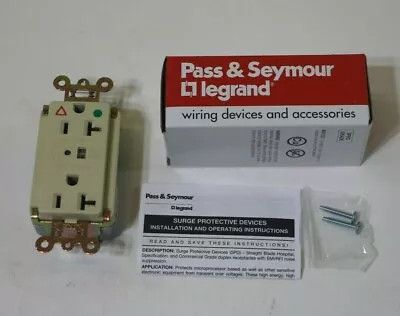 Legrand Hospital Grade Surge Protective Duplex Receptacle, Isolated Ground Ivory - Image 1 of 4