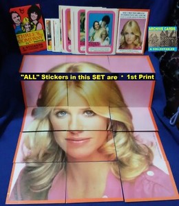 1978 THREE's COMPANY TV SHOW TRADING CARD STICKER & Puzzel Set * 1st print (60)