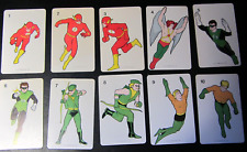 1977 Russell's Super Hero Color-A-Deck Card Game 1-10 Flash,Hawkman,Aqua +