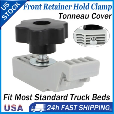 Abrazaderas de retención delanteras con cubierta Tonneau para caja de camión - antideslizantes, sin taladrar 1 pieza Foto 1 de 4