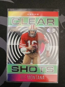 2021 Panini Illusions Clear Shots Emerald #CS-12 Joe Montana - Picture 1 of 2