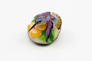 Hand Carved Hummingbird Tagua Nut - Picture 1 of 10