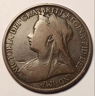 1896 Great Britain One Penny Queen Victoria.  - Image 1 of 4