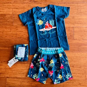 Bonds Disney Little Mermaid Sebastian Blue Short Sleeve PJ Set Size 7 BNWT - Picture 1 of 4