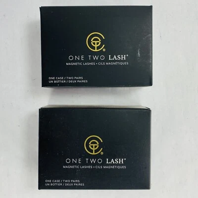 ¡Nuevo! 2 Cajas de Dos Pestañas Negritas Medio Magnéticas 2 Pares Un Estuche Sellado Foto 1 de 4
