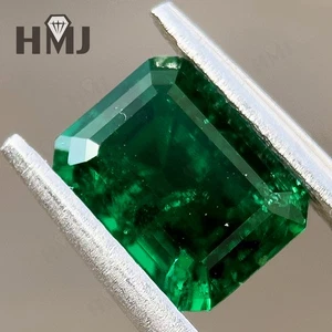 Lab-grown Emerald Zambian Round Fine Loose Gemstone For Making All Type Jewelry - Picture 1 of 65