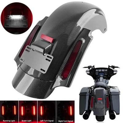 Rear Fender LED Light System For Harley Touring Electra Street Road Glide 09-13 Foto 1 de 4