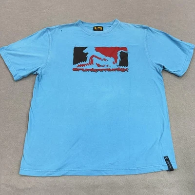 Crunkamunky рубашка мужская большой синий графический логотип коротким рукавом Streetwear футболка - Изображение 1 из 4