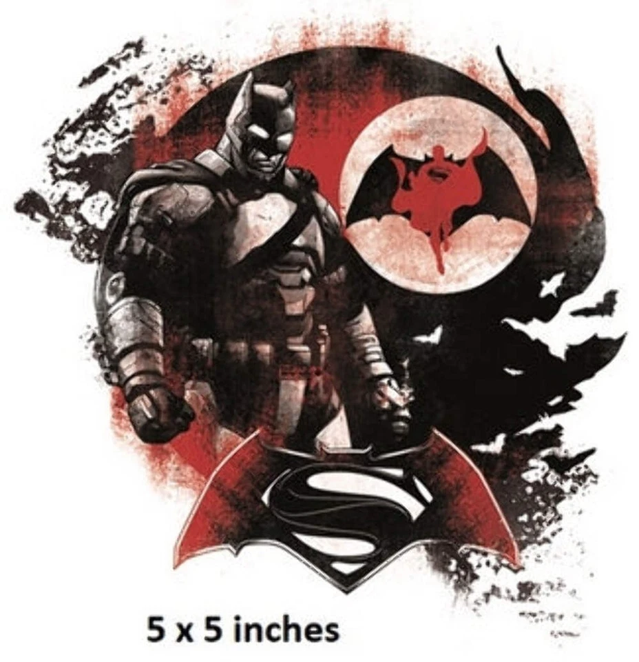 Calcomanía de pared Batman Vs Superman pelar arte Batman decoración de habitación papel tapiz pegatina Foto 1 de 1