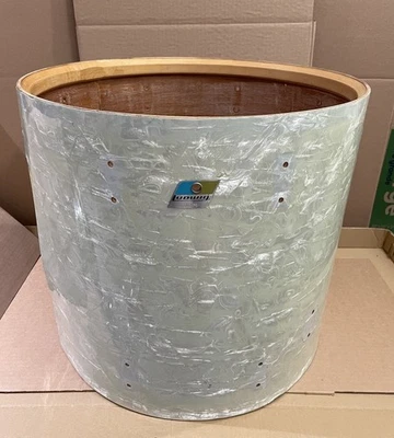 Ludwig Años 70 Vintage 20” Piso Tom Tambor Carcasa con Insignia Fábrica Blanco Marino Perla Foto 1 de 4