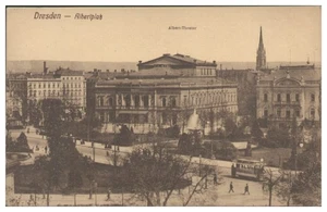 V8136/ Dresden Albertplatz Straßenbahn AK ca.1912 - Picture 1 of 2