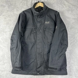 Jack Wolfskin Mens Jacket Black Size Medium (no Hood) Coat Waterproof Texapore - Picture 1 of 12