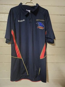 Reebok AFL Men's Short Sleeve Adelaide Crows AFL Polo Shirt Size Large  - Picture 1 of 4