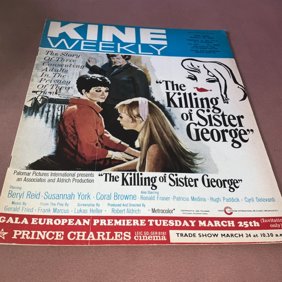 Kine Weekly 1969. The Killing Of Sister George. Suzy Kendall. Chita Rivera - Image 1 of 1
