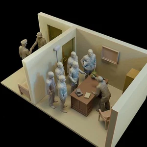 12 Pcs 1/35 1/32 Military Soldiers Resin Model German Soldiers Bunker Unpainted - Picture 1 of 5