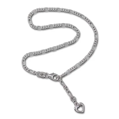 Silberdream Cavigliera Argento per Donna Accessori IN Aperto Cuore 25cm SDF021I - Immagine 1 di 4