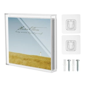 TXEsign Vetrina Cornice CD, Vetrina CD Acrilico Supporto a Parete Trasparente Display... - Foto 1 di 7