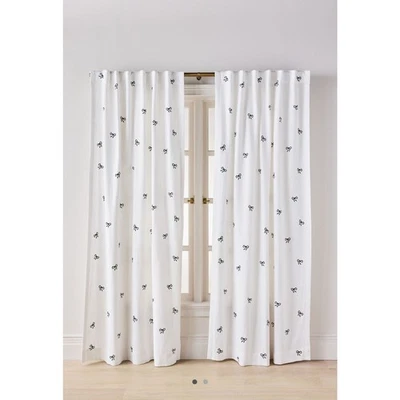 NOVA cortina de arco bordada de algodão Anthropologie Maeve 50 x 96 - Imagem 1 de 2