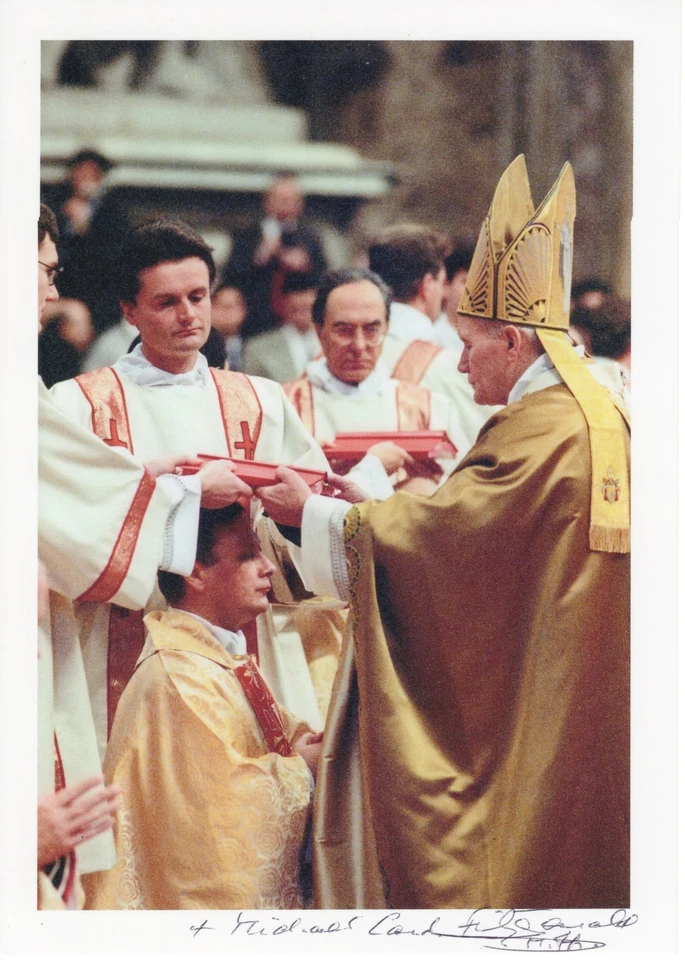 Original signiertes Foto Michael Cardinal Fitzgerald - Kardinal Papst Johannes P - Bild 1 von 1