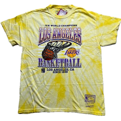 Mitchell & Ness Los Angeles Lakers Showtime 16X Champions Large Tee T-Shirt - Image 1 of 4