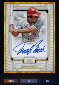 24 Topps Bunt DIGITAL Definitive Gold Signature ICONIC Johnny Bench - Picture 1 of 1