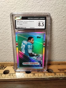 2001 TOPPS ARCHIVES #25 BARRY SANDERS LIONS HOF Graded CGC 8.5 - Picture 1 of 5