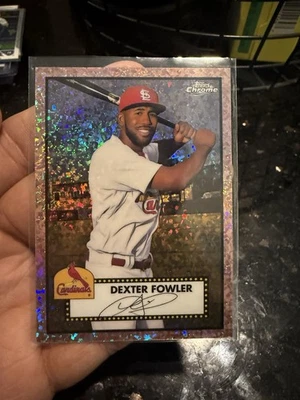 2021 Topps Chrome Platinum Anniversary - Dexter Fowler #395 Refractor - Image 1 of 2