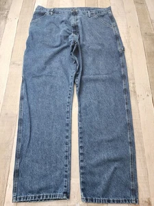 Wrangler Distressed Relaxed Fit Denim Carpenter Pants Men's 38x32 - Picture 1 of 20