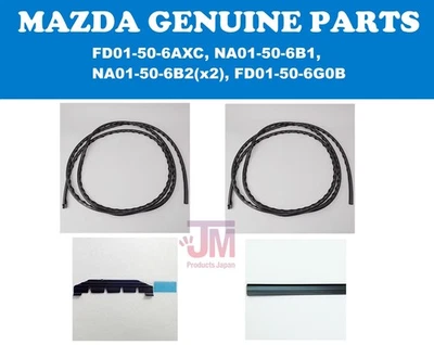 1MAZDA RX-7 FD3S 1991-1998 Juego de molduras de parabrisas de césped delantero y trasero genuino JDM Foto 1 de 4