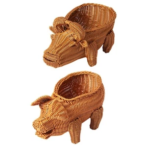 Gewebter Obstkorb, Gemüsehalter, Tischdekoration, Aufbewahrung für Lebensmittel und - Bild 1 von 12