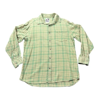 Mountain Khakis Plaid Flannel Shirt Men's Medium Green Tan Long Sleeve Button Up - Image 1 of 4
