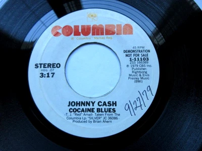 Johnny Cash ‎– Cocaine Blues PROMO  - NM 45 RPM RECORD Foto 1 de 4