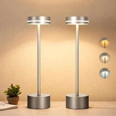 2 Pack Cordless Table Lamp Rechargeable, Touch Desk Lamp - 5000mAh Battery - Image 1 of 4