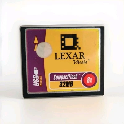 Lexar 32mb CF Compact Flash Memory Card For Vintage Digital Camera - Image 1 of 3