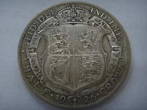 1926 GEORGE V HALF CROWN 50% SILVER - Picture 1 of 1