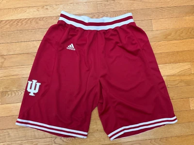 复古阿迪达斯 IU 印第安纳大学印第安纳州队球衣篮球短裤男式 L 码 — 第 1/4 张图片