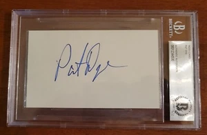 Pat Dye Signed 3x5 Index Card Auburn Coach Beckett Encapsulated - Picture 1 of 3
