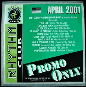 PROMO ONLY "RHYTHM CLUB APRIL 2001" DJ PROMO CD COMPILATION 12 TRACKS *NEW* - Picture 1 of 4