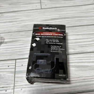 RadioShack Telephone Handset Mini Recorder Control  Recorder With 1/8”Mic Jack B - Image 1 of 3