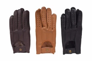 Motorcycle Biker Riding Real Leather Glove w/Snap Unlined Padded Palm - FAST SHP - Picture 1 of 4