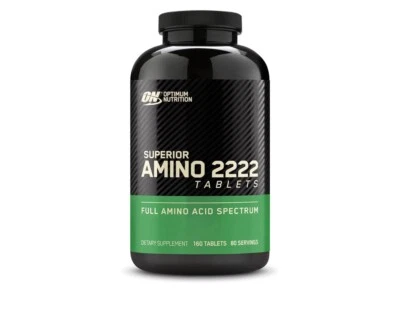 Optimum Nutrition Superior Amino 2222 Tabs, Aminoácidos Ese Completos, EAAs, 160  - Imagem 1 de 4