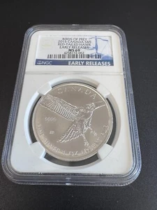 2015 Canada S$5 NGC MS69 Red Tailed Hawk Birds of Prey Early Release - Picture 1 of 2
