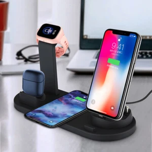 3in1 Wireless Charging Station Charger Dock Pad for iPhone15/Pro/Max/Watch Stand - Picture 1 of 27