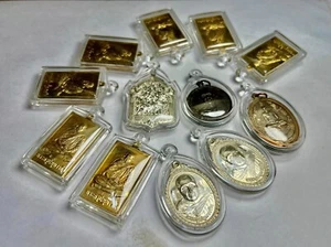 Wasserdicht Acryl Amulett Etui Thai Buddha Charm Anhänger Box Klar Abdeckung - Bild 1 von 2