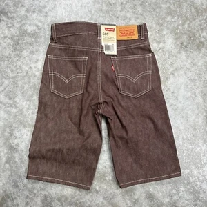 Levi's 505 Regular short NWT brown size 12 (26x10) denim shorts jorts deadstock - Picture 1 of 8