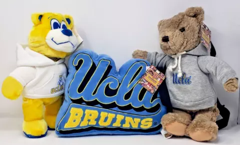 UCLA BRUINS LOT OF PLUSH MASCOTS BEAR & PILLOW HERRINGTON COLLEGIATE COLLECTION Cover