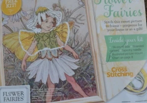 Kreuzstich-Set - Blumenfeen duftlos Mayweed Fee Bild mit Halterung - Bild 1 von 1