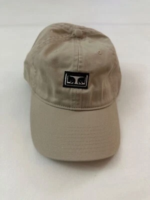  Chapéu de beisebol OBEY bege bordado ajustável tamanho único - Imagem 1 de 4