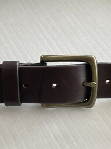 Men's Banana Republic Genuine Italian Leather Belt Brown Size 34 Made In USA